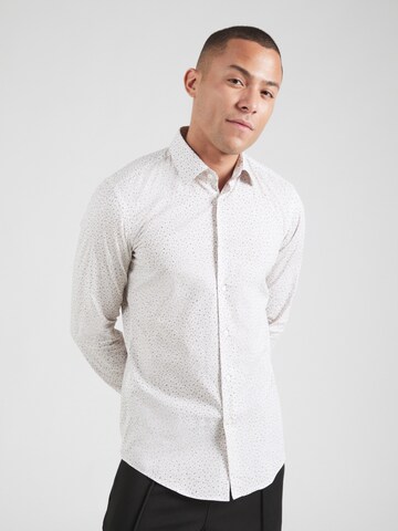 Slim fit Camicia 'H-HANK' di BOSS in beige: frontale
