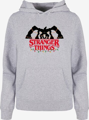 ABSOLUTE CULT Sweatshirt 'Stranger Things' in Grijs: voorkant