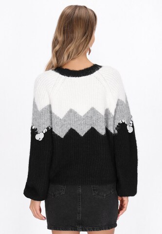 IZIA Gebreid vest in Zwart