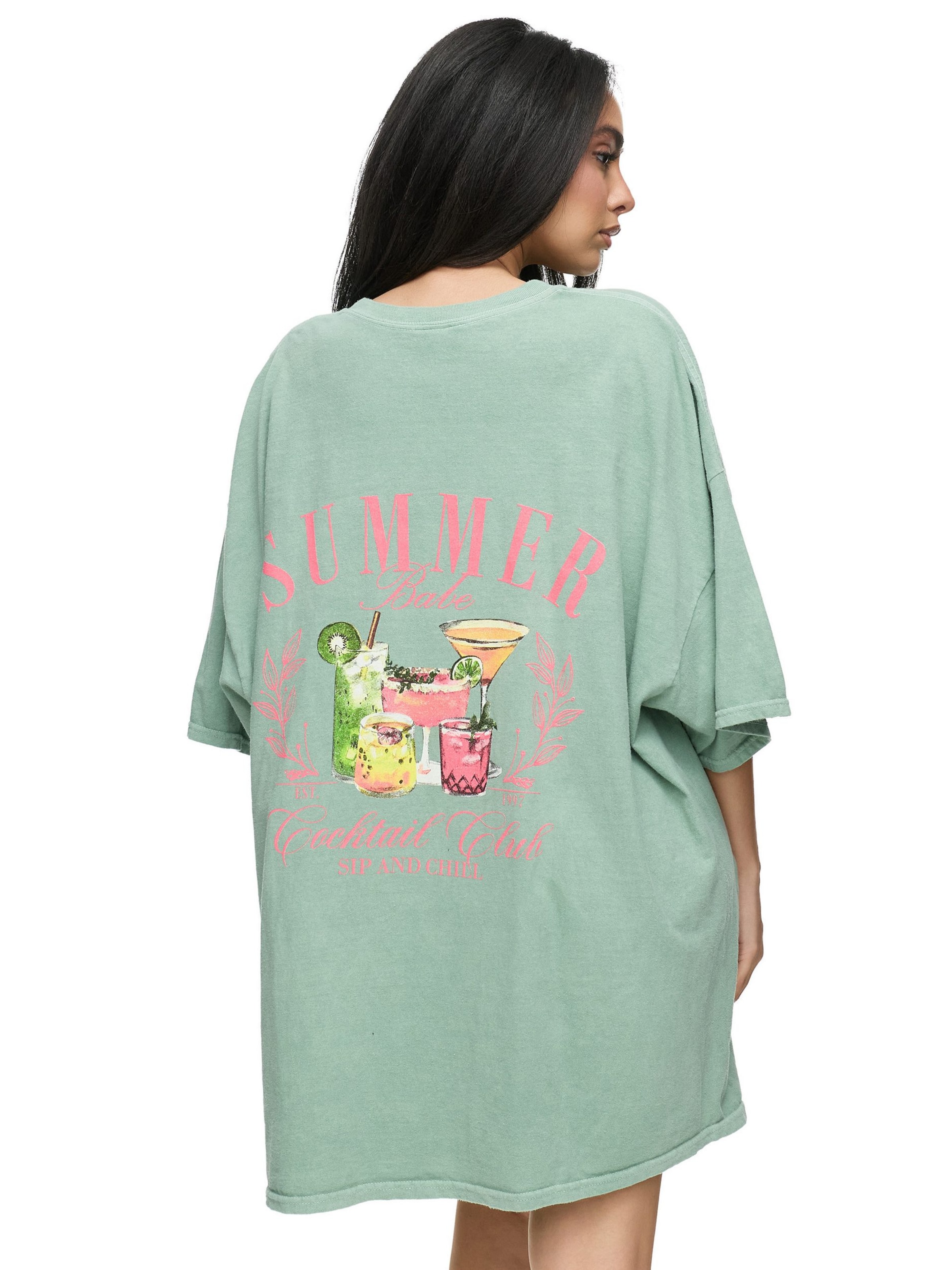Worldclassca Oversizeshirt ''Summer Babe''‌‌‌‌‌‌‌‌‌ in Grün