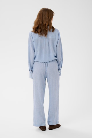 SOAKED IN LUXURY Wide leg Trousers 'SLAria' in Blue
