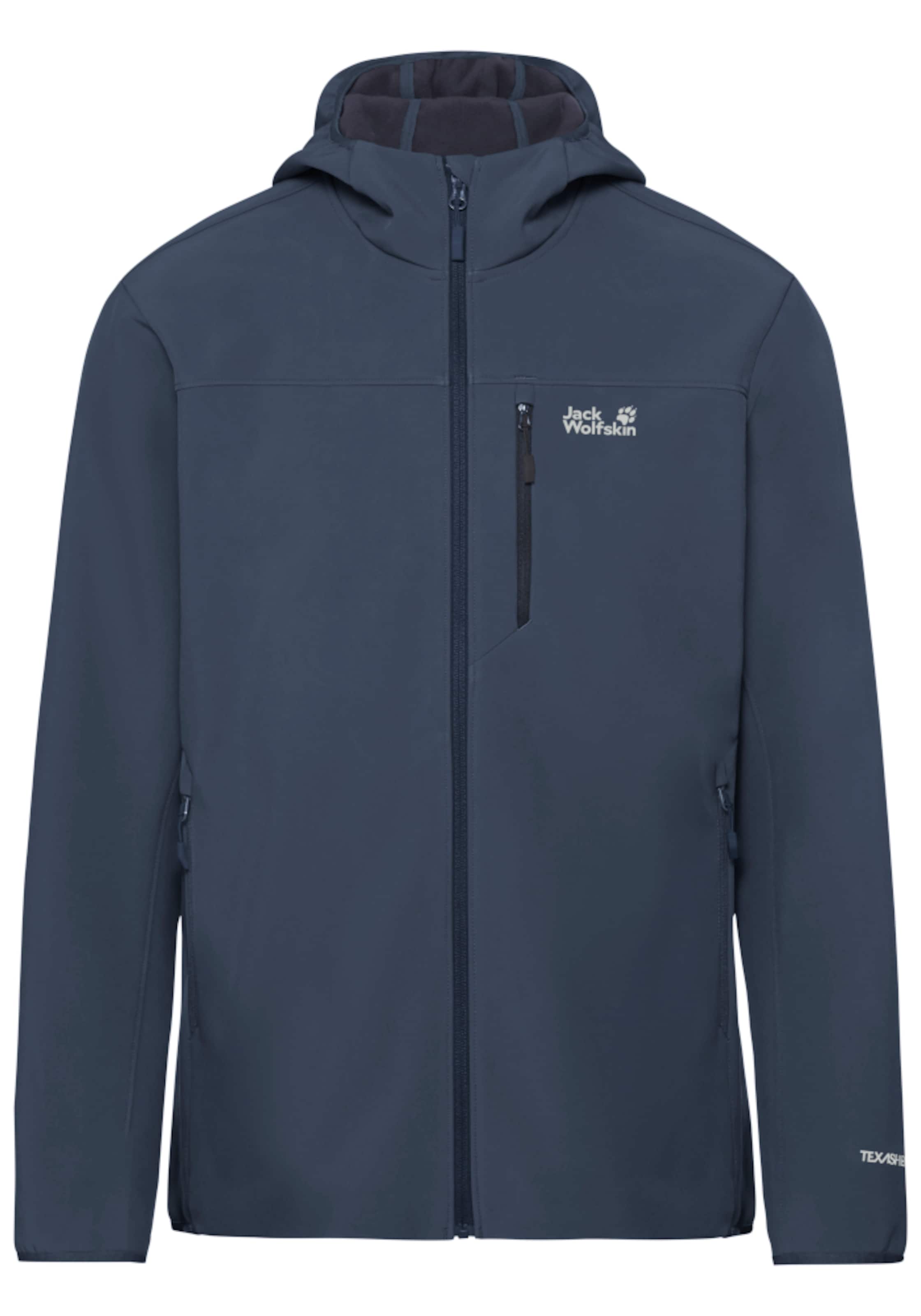 JACK WOLFSKIN Fleece Jacket in Blue: front