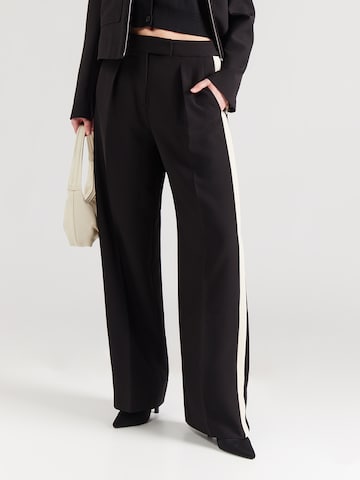 Wide leg Pantaloni con pieghe di PATRIZIA PEPE in nero: frontale
