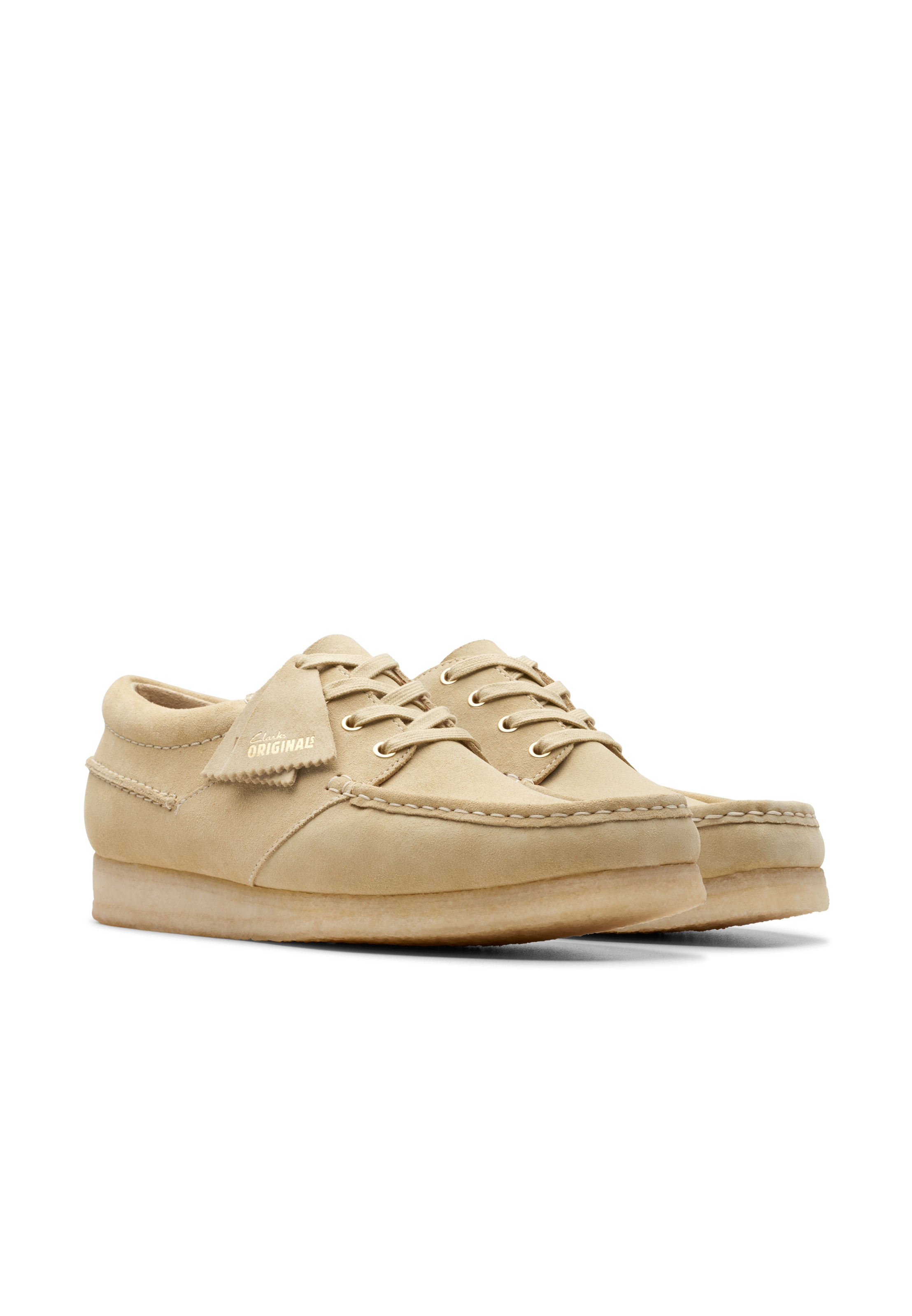 CLARKS Schnürschuhe 'Wallabee' in Beige