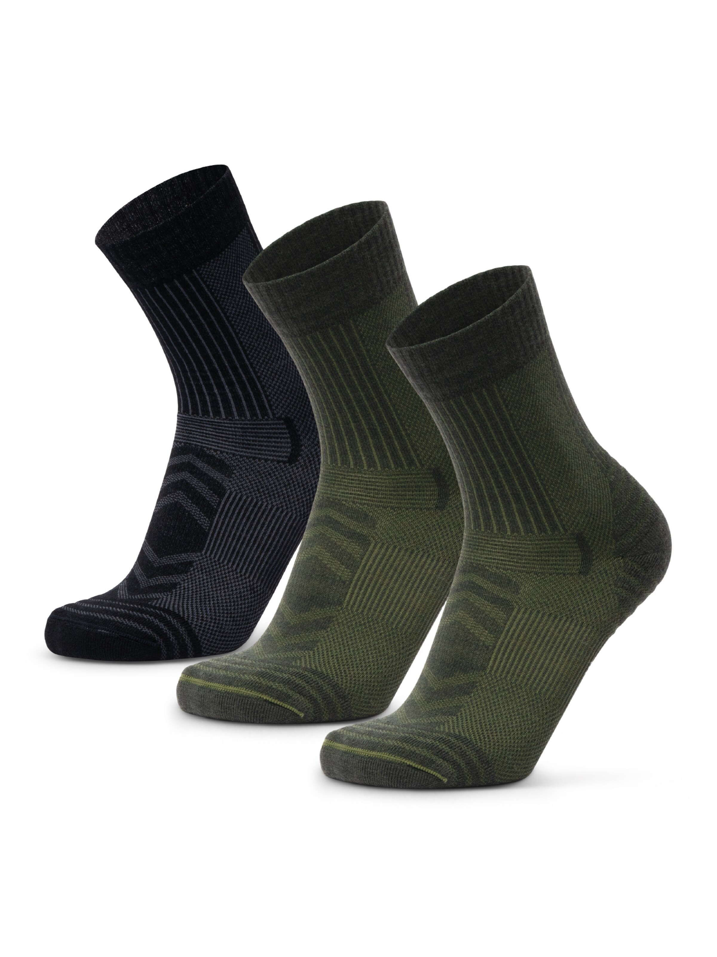 Chaussettes de sport 'Merino Hiking Light' DANISH ENDURANCE en vert : devant