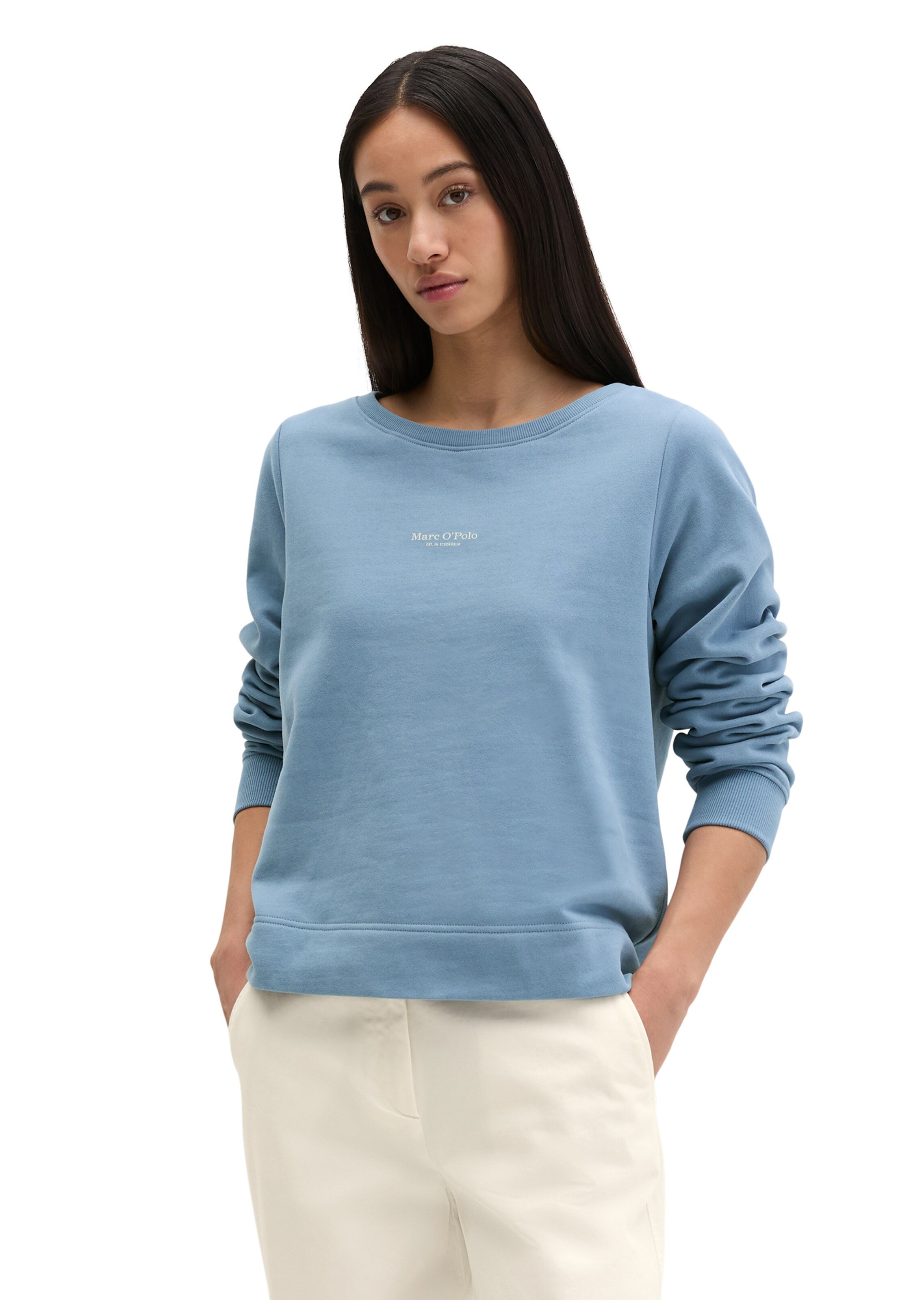 Marc O'Polo Sweatshirt 'DfC' in Blue: front
