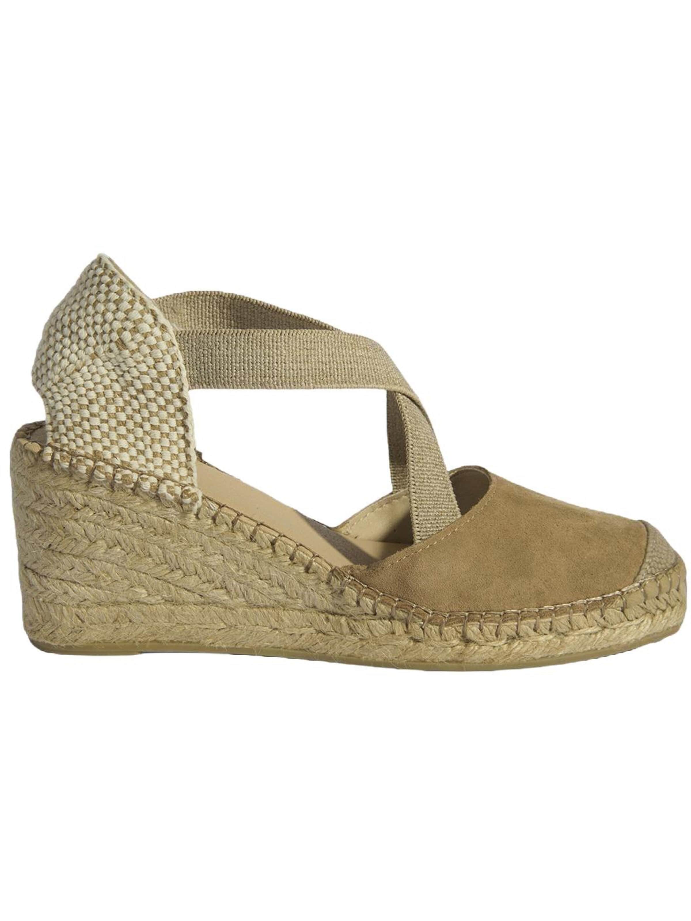 Desa - Alpargatas 'Slip-Ons' en beige: frente