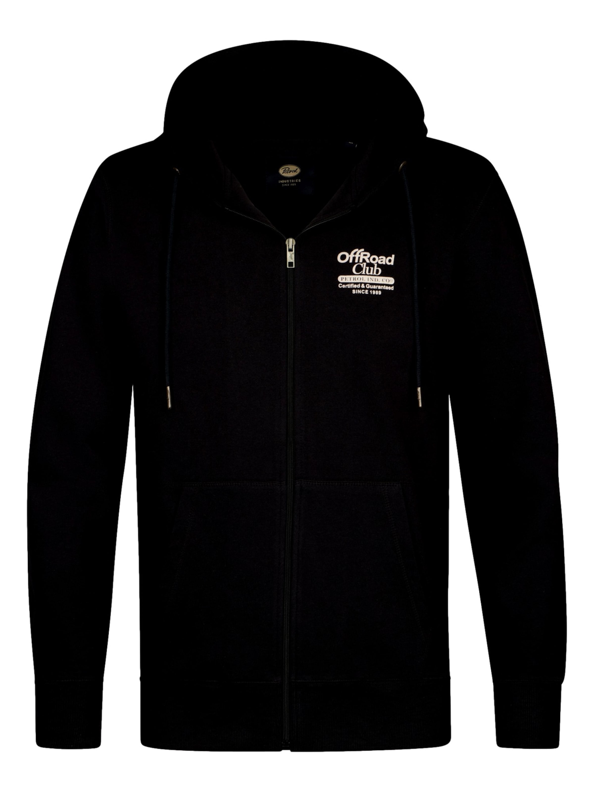 Petrol Industries Sweatvest in L in de kleur Zwart, Productweergave