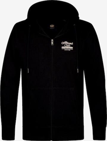 Petrol Industries Sweatvest in Zwart: voorkant