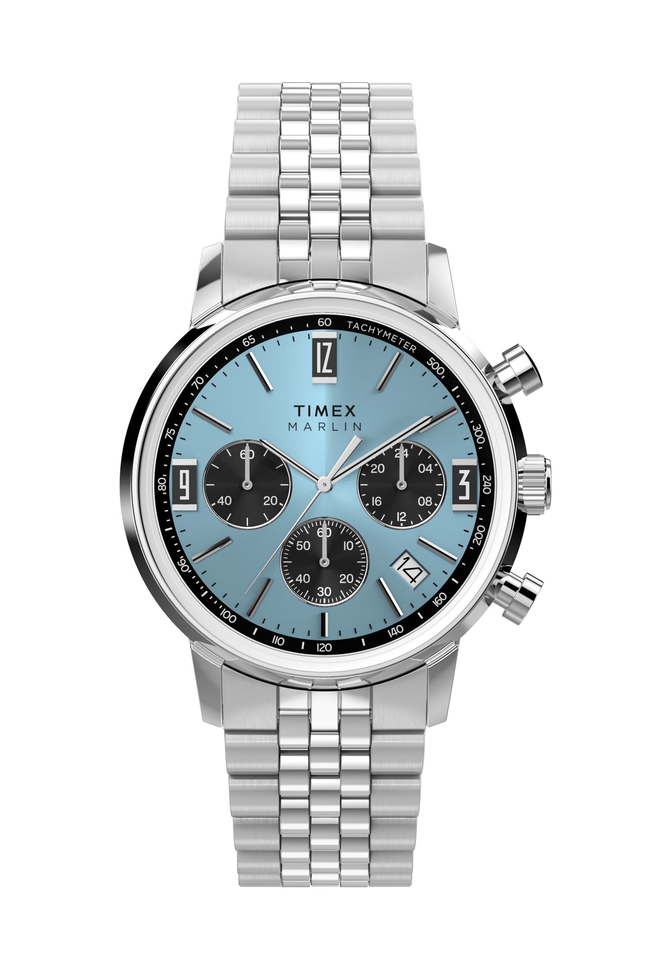 TIMEX Analoog horloge in One Size in de kleur Blauw / Zilver, Productweergave