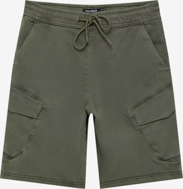 Pull&Bear Cargo Pants in Green: front