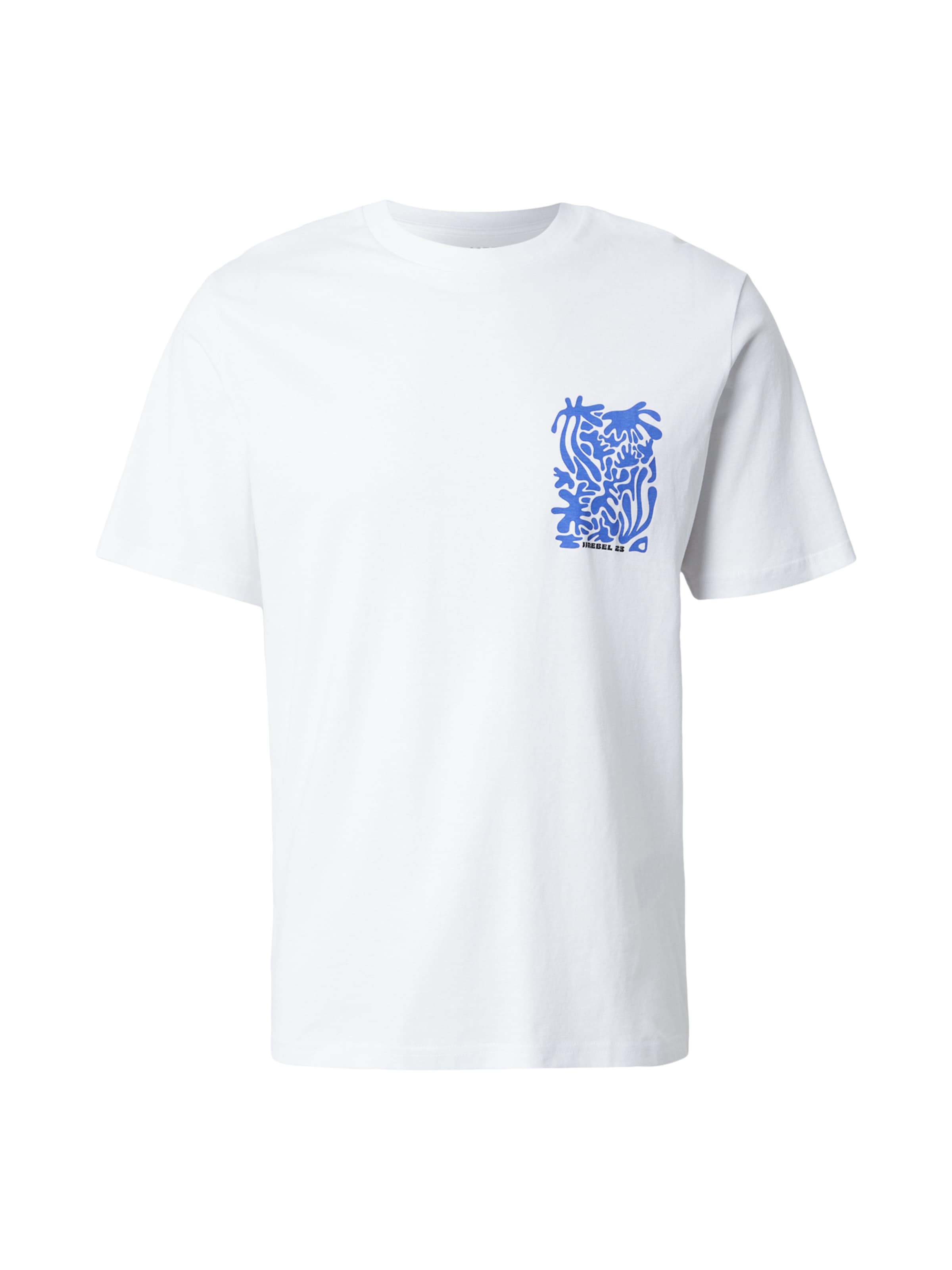 JJ Rebel - Camiseta 'JREBANTONIO' en blanco: frente