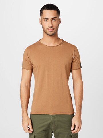 REPLAY T-shirt i brun: framsida