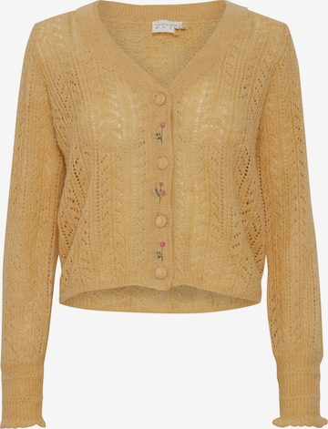 Atelier Rêve Knit Cardigan in Gold: front