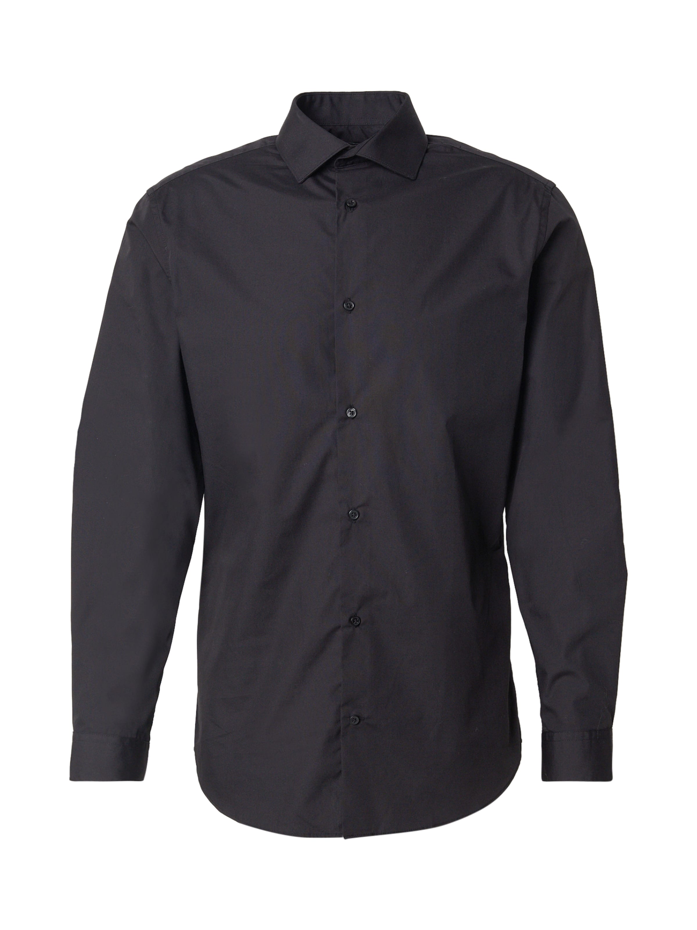 JACK & JONES Button Up Shirt 'JWHPARKER' in Black: front