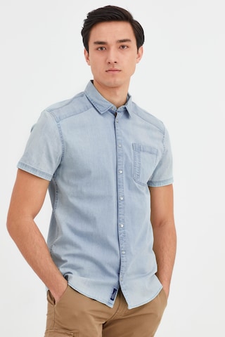 BLEND Regular fit Button Up Shirt in Blue: front