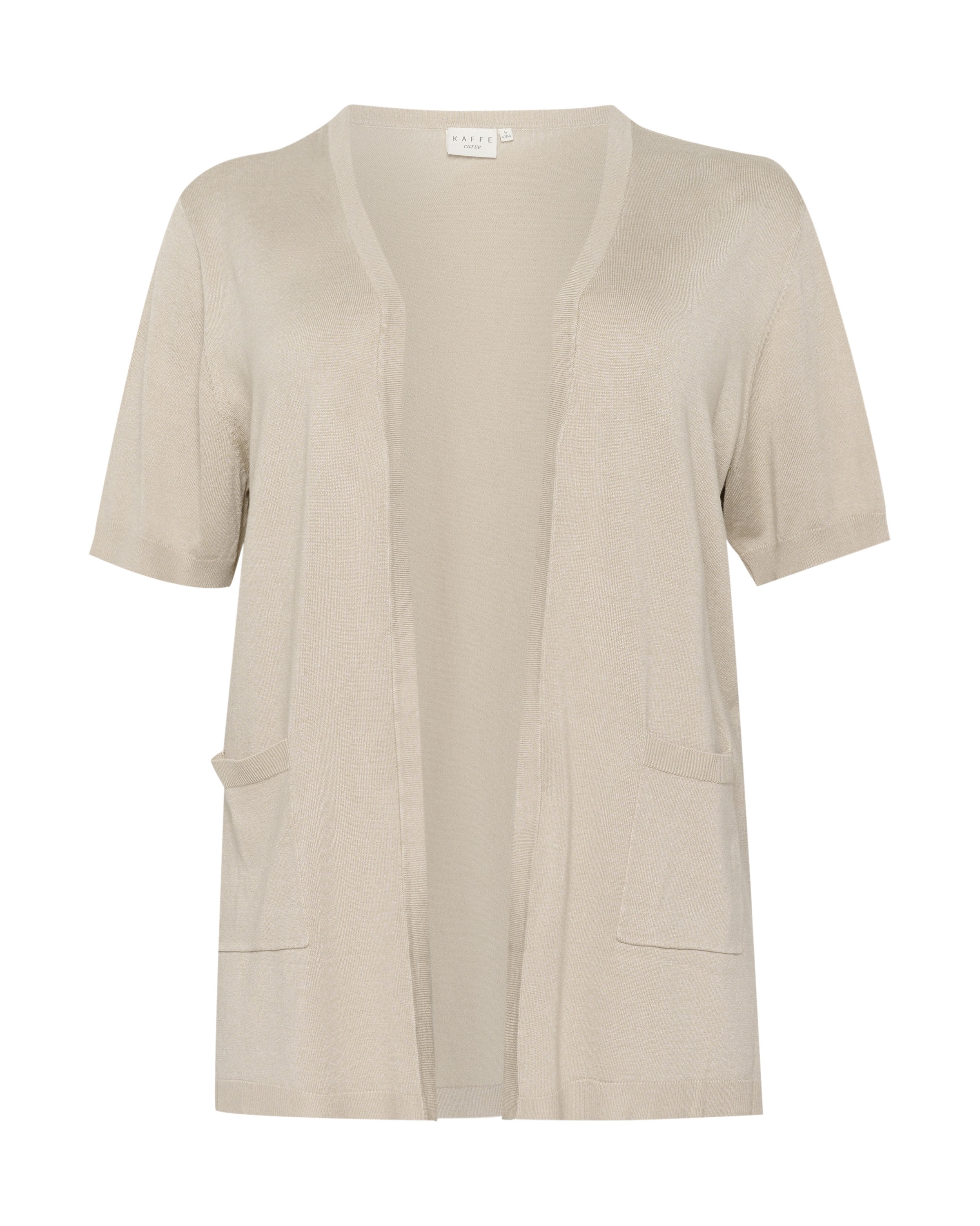 KAFFE CURVE Cardigan 'KCFarsia' i beige: forside