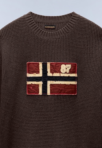 NAPAPIJRI Pullover 'D-ARCHIVE' in Braun