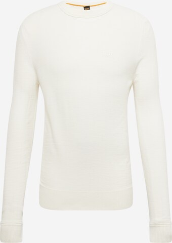 BOSS Sweater 'Avac' in White: front