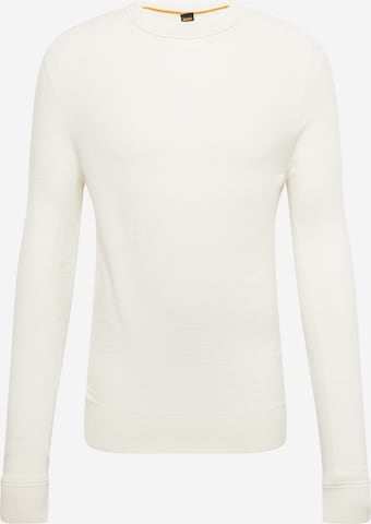BOSS Orange Sweater 'Avac' in White: front