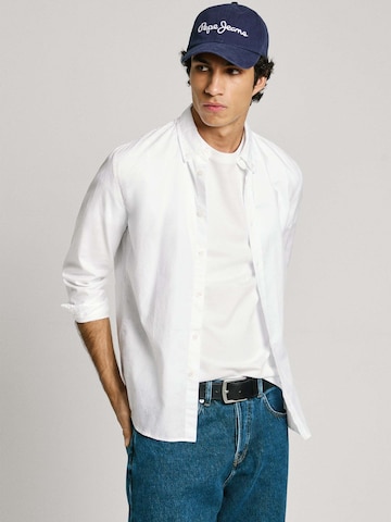 Pepe Jeans Regular fit Overhemd 'Mallon' in Wit: voorkant