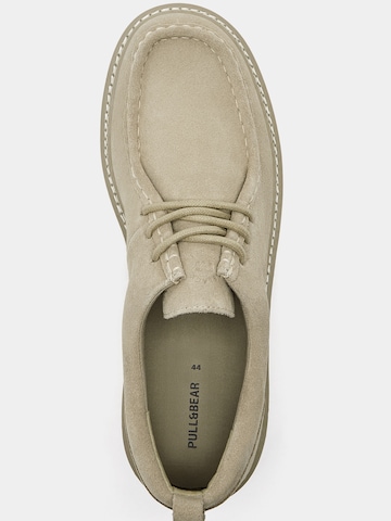 Pull&Bear Schnürschuh in Beige