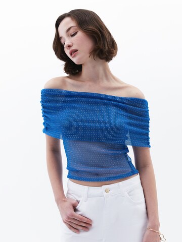 Camicia da donna di OXXO in blu: frontale
