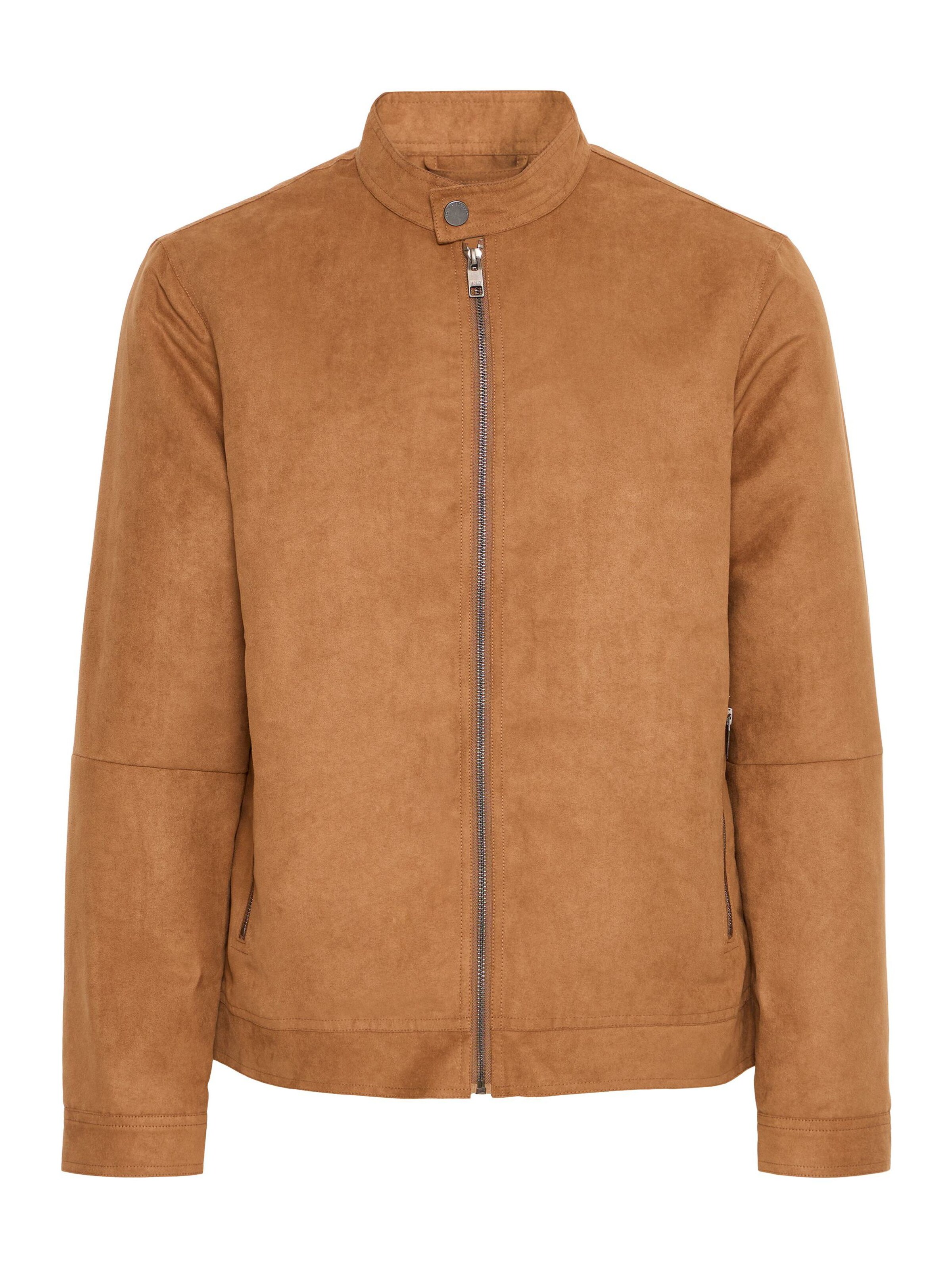 Veste mi-saison !Solid en marron : devant