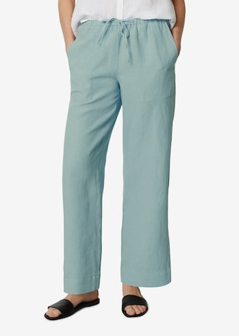 Marc O'Polo Loosefit Broek in Blauw: voorkant