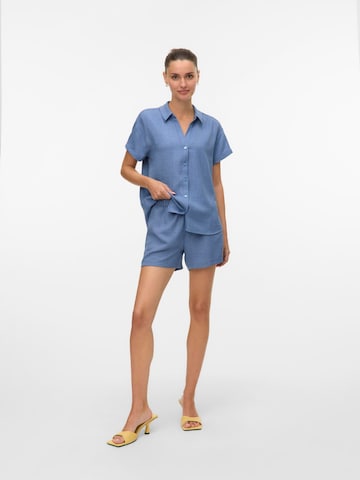 VERO MODA Loosefit Broek 'VMMelaney' in Blauw