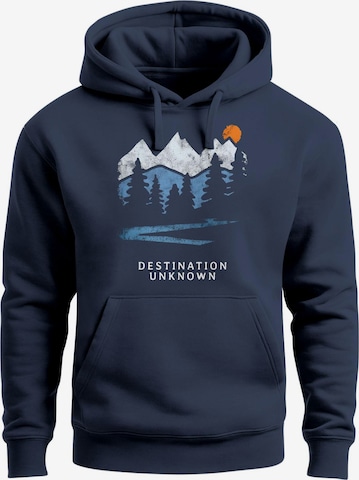 Neverless Sweatshirt 'Destination' in Blau: Vorderseite