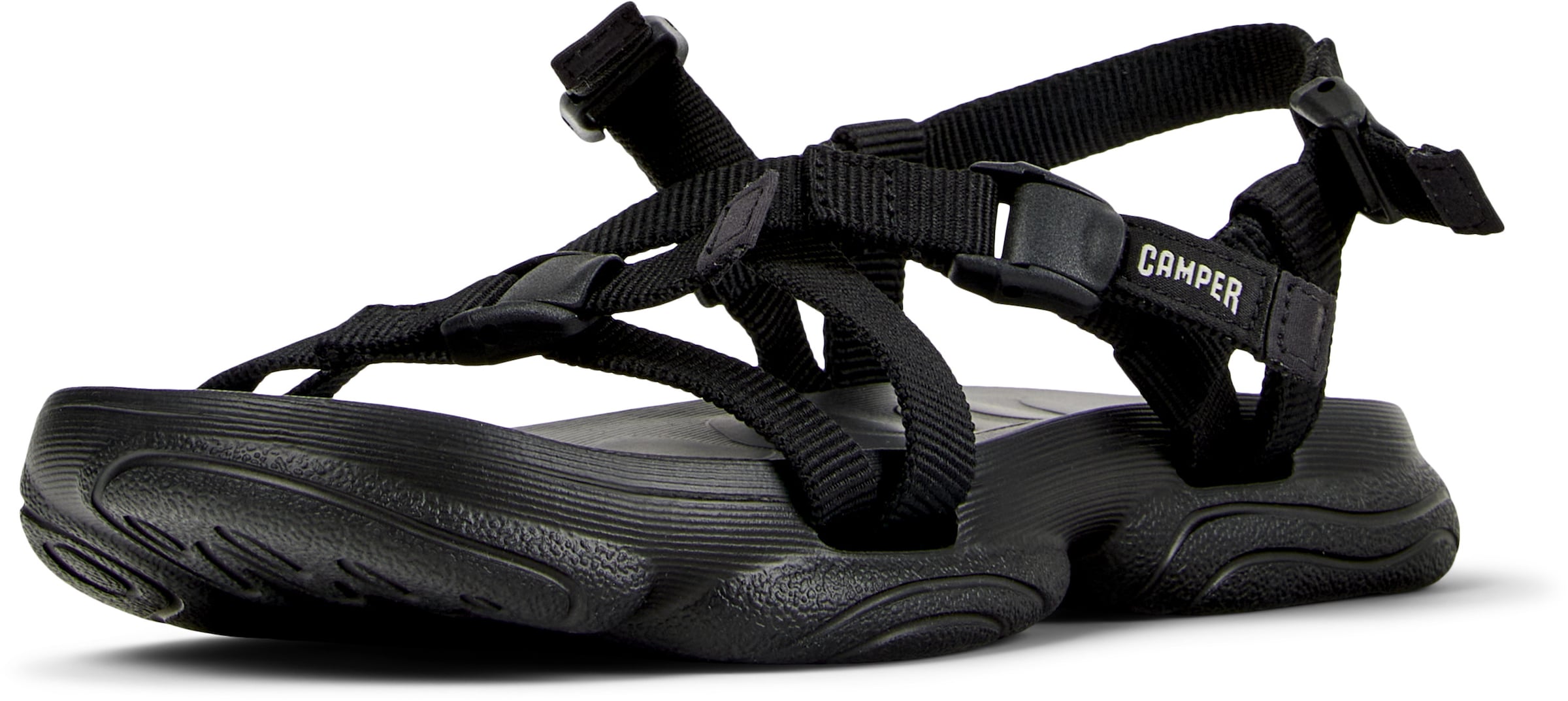 Sandalo con cinturino ' Karst  ' di CAMPER in nero: frontale