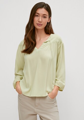 comma casual identity Blouse in Groen: voorkant