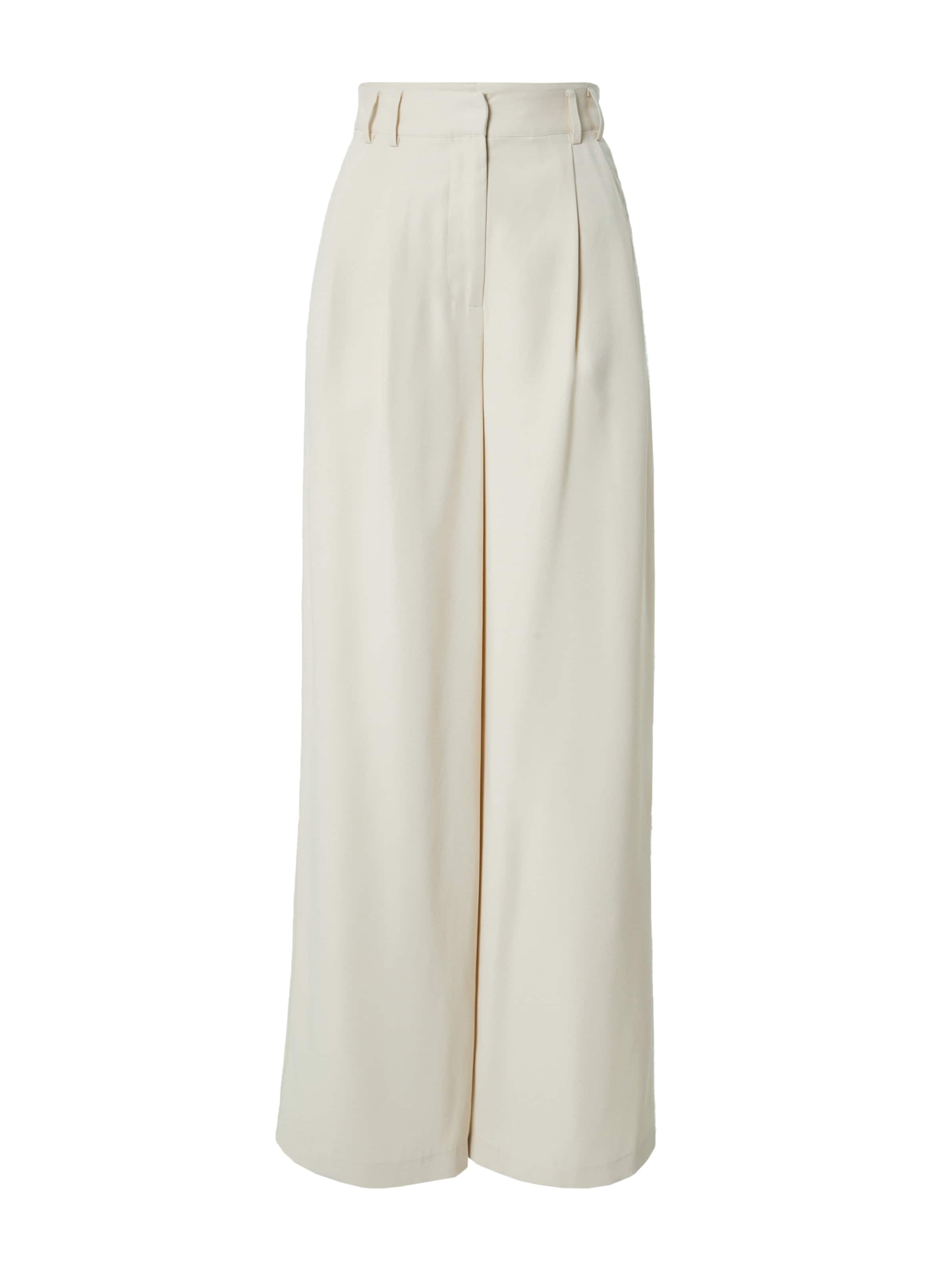 smėlio Guido Maria Kretschmer Women Plačios klešnės Klostuotos kelnės 'Avena': priekis