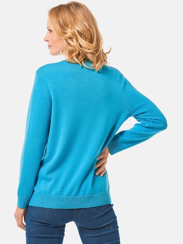 Goldner Strickjacke in Blau