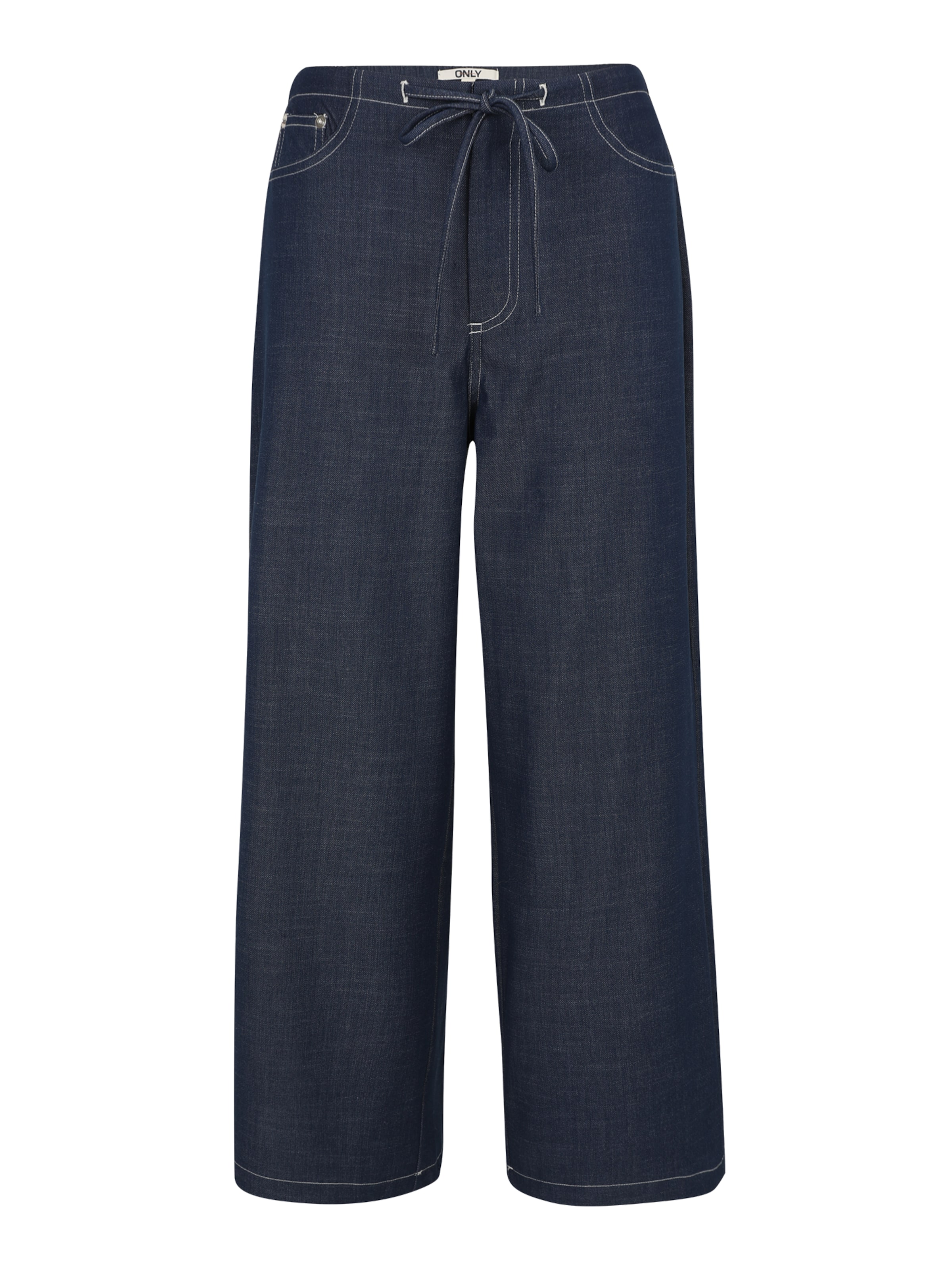 Only Petite Широка кройка Панталон 'ONLJINA' в синьо: отпред