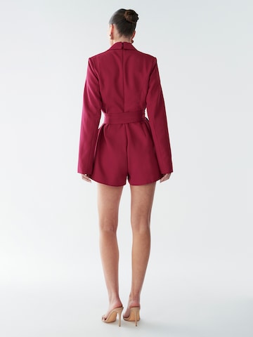 BWLDR - Jumpsuit 'Kate' en rojo: atrás