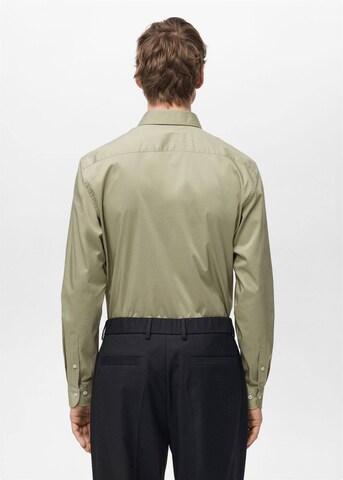 MANGO MAN Regular fit Button Up Shirt 'Play' in Green