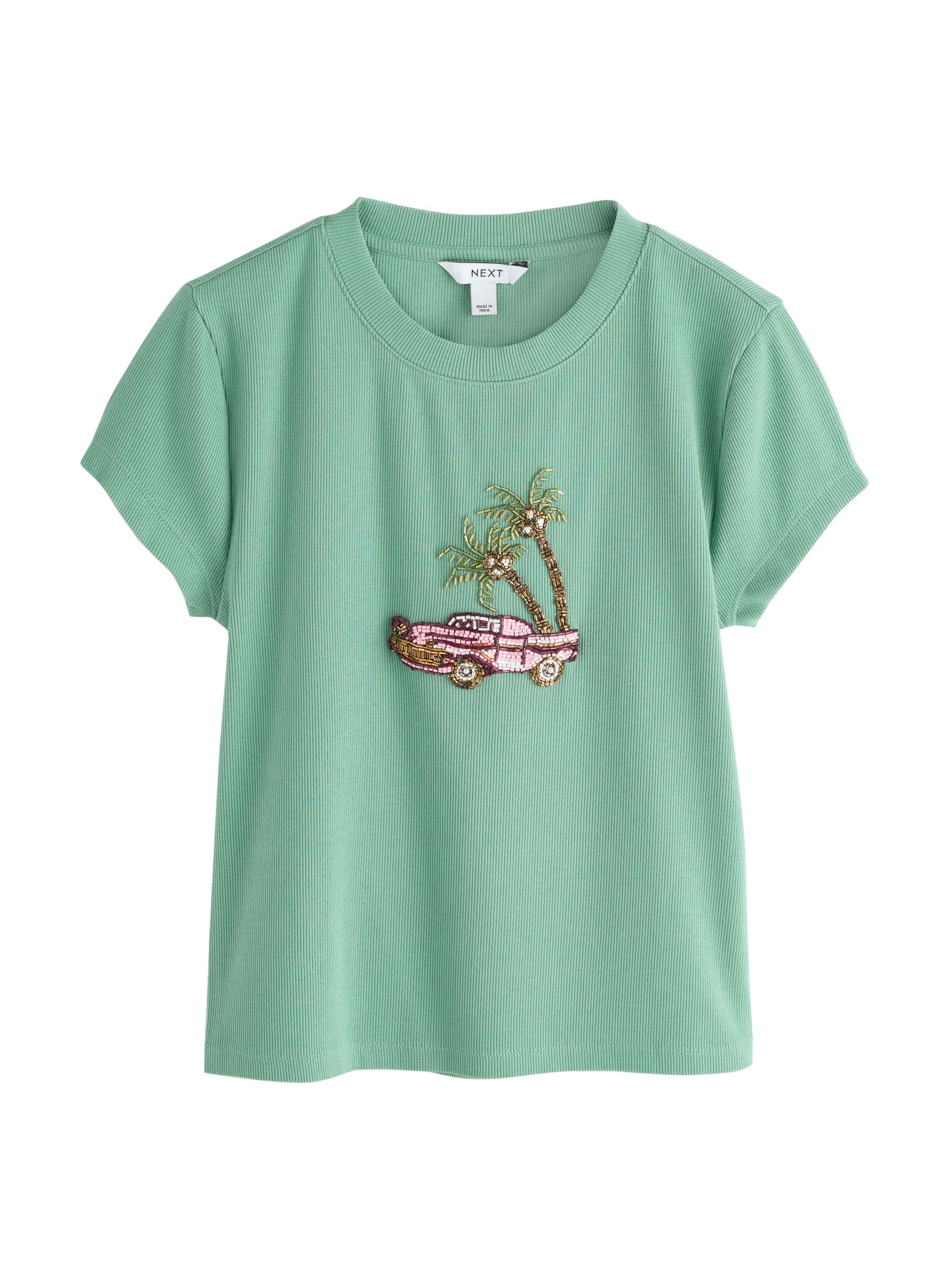 Next Camiseta en XXXL en oro / menta / rosa / blanco, Vista del producto