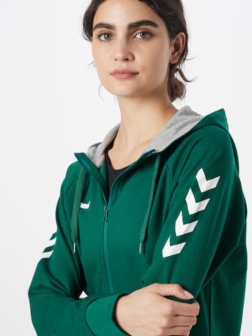 Hummel Athletic Zip-Up Hoodie in Green