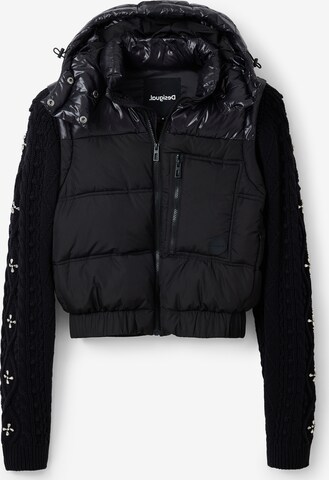 Desigual Winter Jacket in Black: front