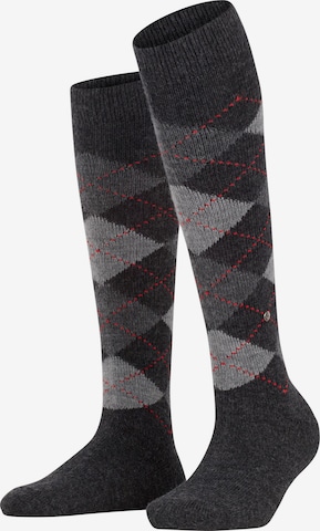 BURLINGTON Overknee Strümpfe 'Whitby' in Grau: Vorderseite
