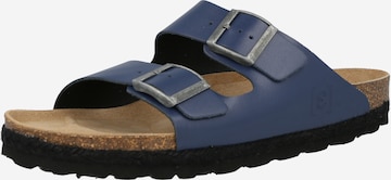 espadrij l´originale Muiltjes 'Ami Cuir' in Blauw: voorkant