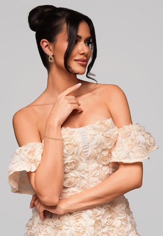 Robe 'Cindy' Ombre en beige