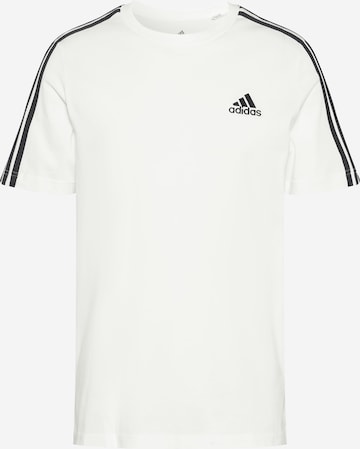 ADIDAS SPORTSWEAR - Camiseta funcional 'Essentials 3-Stripes' en blanco: frente