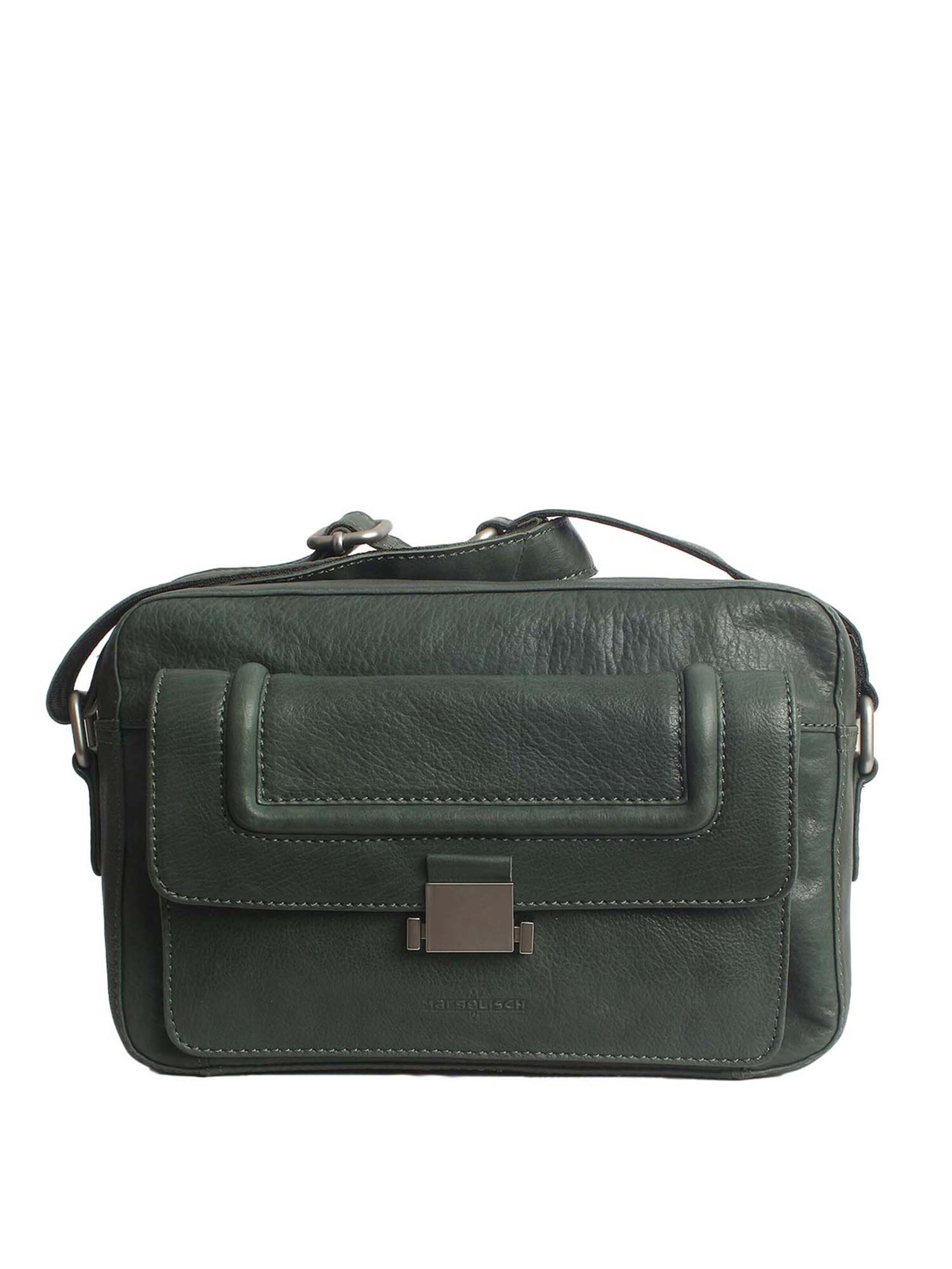 margelisch Schoudertas 'Ebel  1' in Groen: voorkant