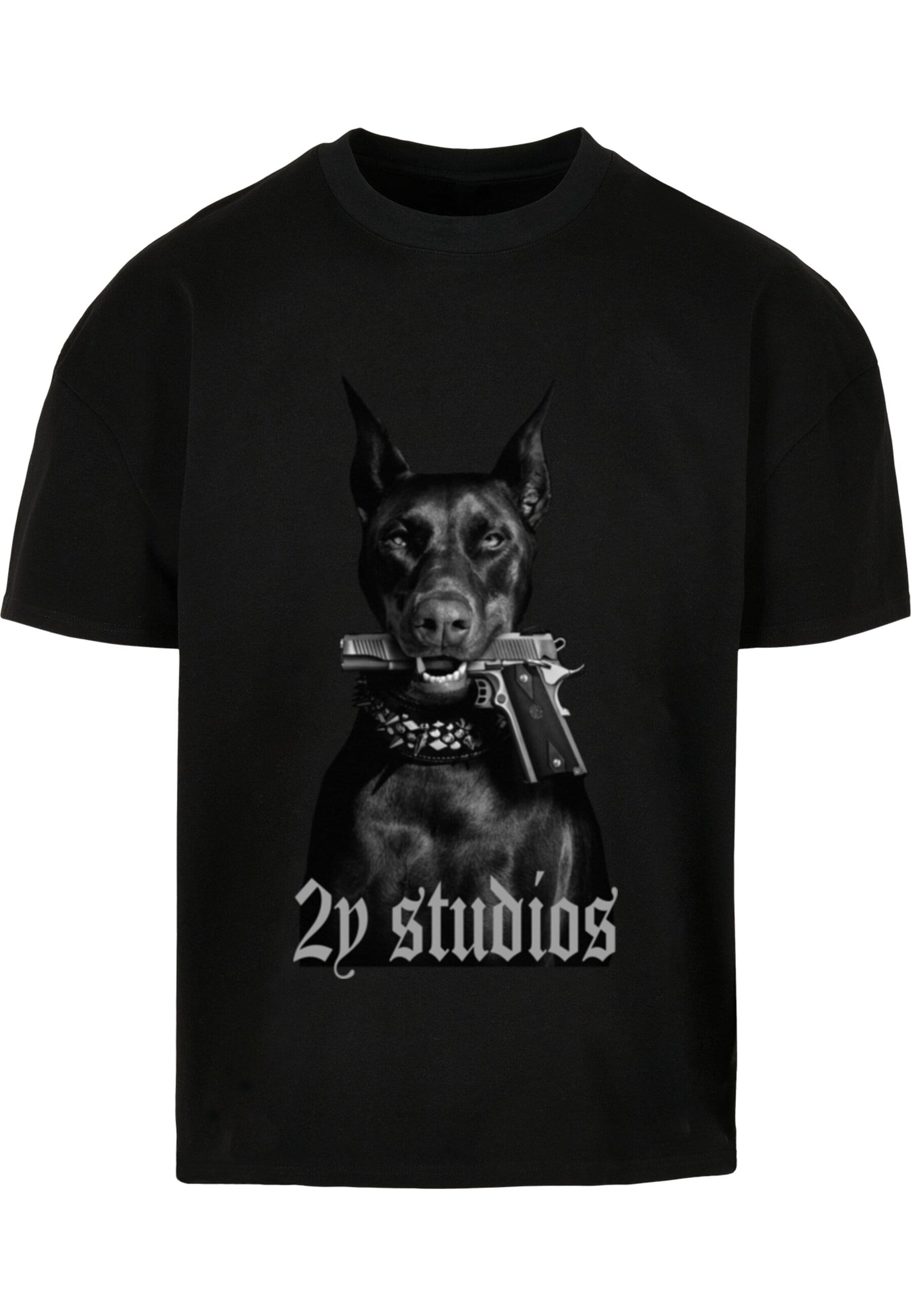 T-Shirt 'Doberman' 2Y Studios en noir : devant