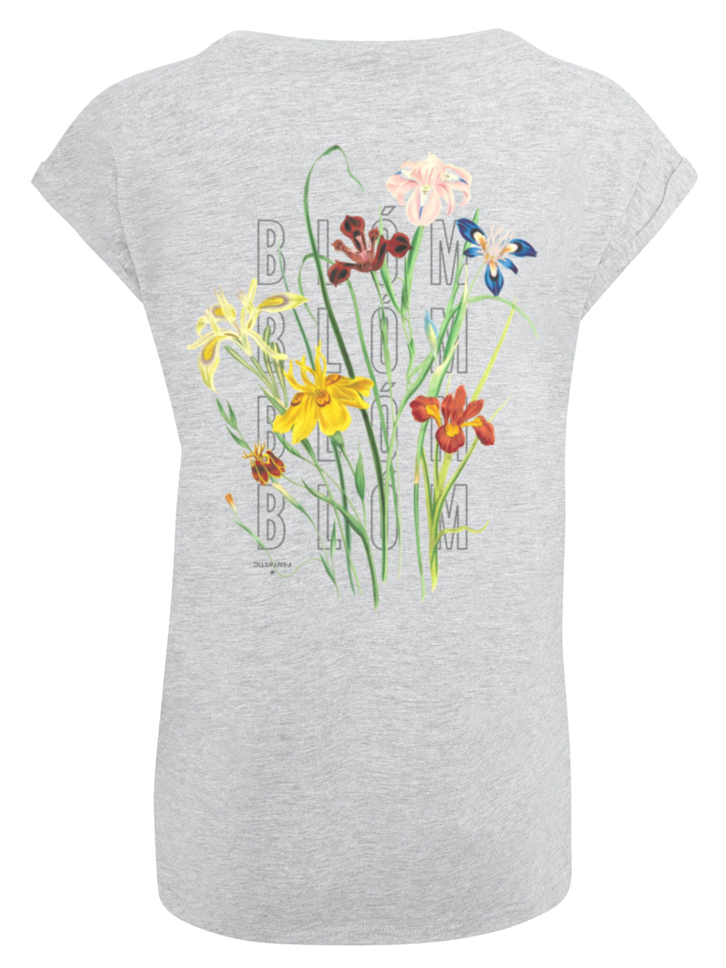 F4NT4STIC Shirt 'Blóm' in Grijs