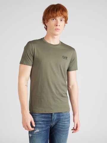 T-Shirt EA7 Emporio Armani en vert : devant