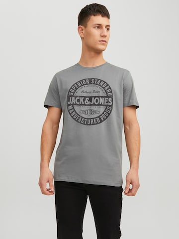 T-Shirt 'JEANS' JACK & JONES en gris : devant